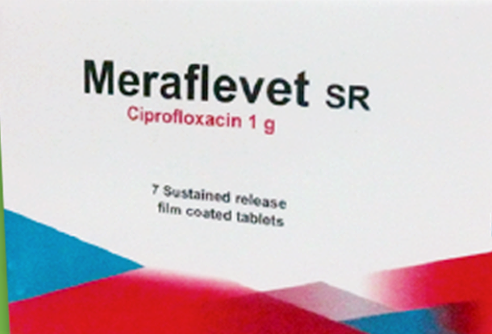 ميرافليفيت اس ار اقراص مضاد حيوي واسع المجال لعلاج العدوي البكتيرية المختلفة Meraflevet SR