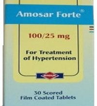 دواء أموسار فورت Amosar Forte لـ علاج حالات ارتفاع ضغط الدم
