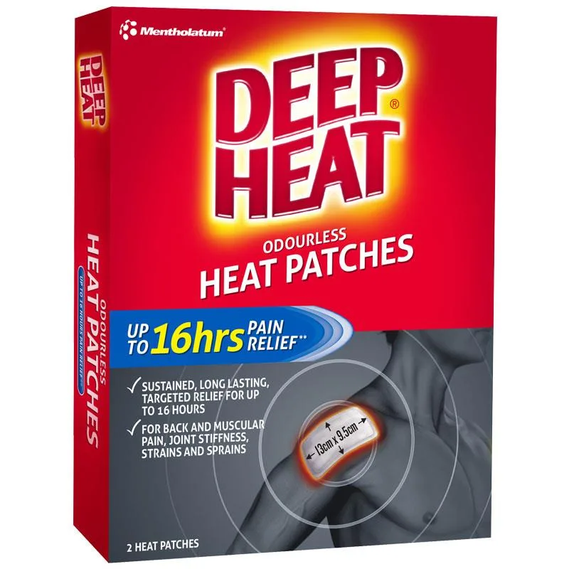 دواء ديب هيت Deep Heat لاصقة وسبراي لـ تسكين ألم العظام والمفاصل والعضلات