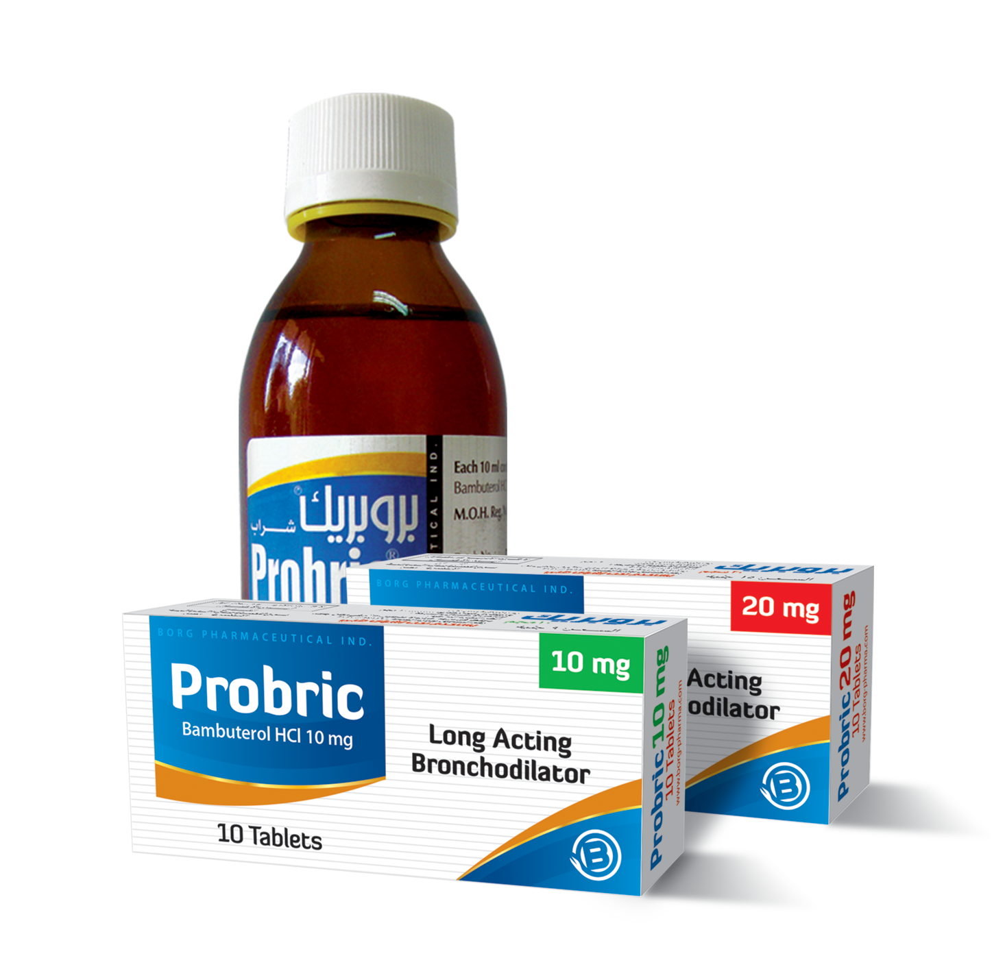 دواء بروبريك Probric شراب وأقراص موسعة لـ الشعب الهوائية وعلاج لـ ضيق التنفس