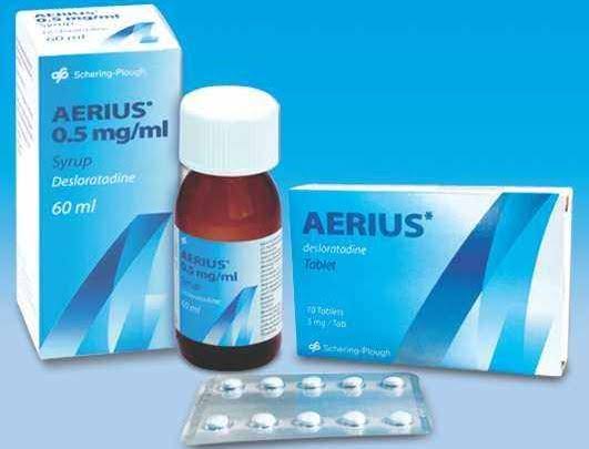 دواء aerius مضاد للهيستامين لعلاج الحساسية