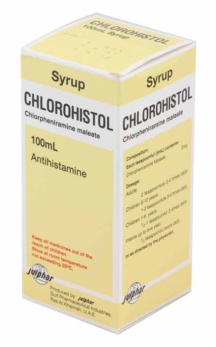 دواء chlorohistol شراب مضاد للهيستامين لعلاج الحساسية والكحة