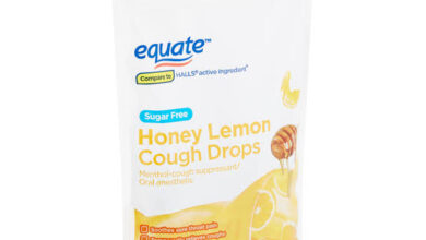 دواء EQUATE COUGH DROPS ( HONEY LEMON ) لـ علاج السعال