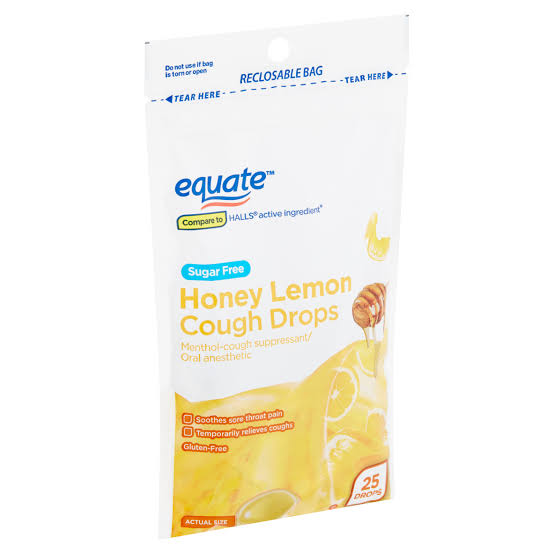 دواء EQUATE COUGH DROPS ( HONEY LEMON ) لـ علاج السعال