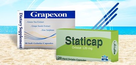 STATICAP 120 GM 20 CAP + GRAPEXON 30 CAP لـ القضاء على السمنة