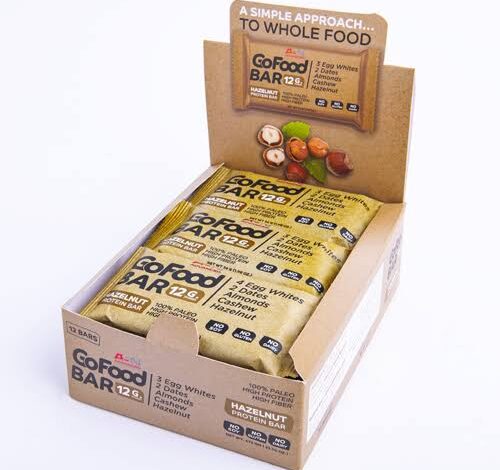 GO FOOD PROTEIN BAR 56 GM HAZELNUT مكمل غذائي