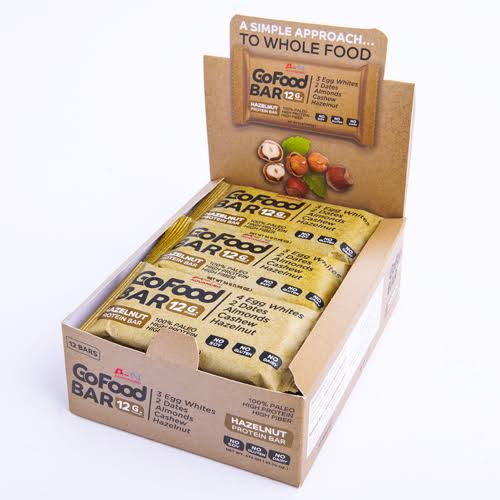 GO FOOD PROTEIN BAR 56 GM HAZELNUT مكمل غذائي