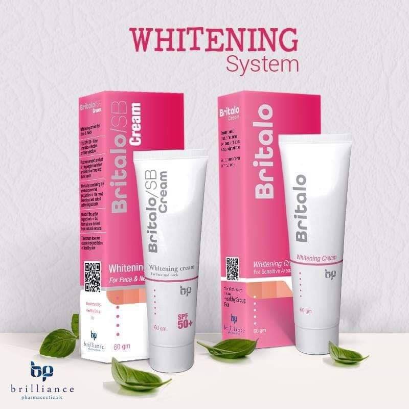 BRITALO SB 60 GM SPF50+ WHITENING CREAM لـ تفتيح البشرة