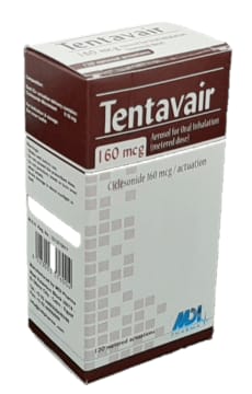 TENTAVAIR 160 MCG / DOSE INHALER 120 PUFFS لـ علاج الربو