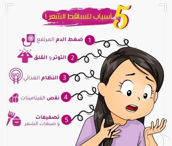 أسباب تساقط الشعر