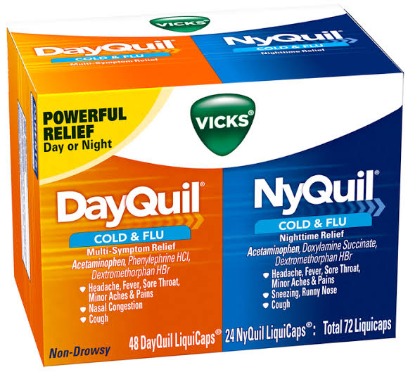 VICKS - DAYQUIL ( COLD-FLU ) 48 CAP علاج نزلات البرد