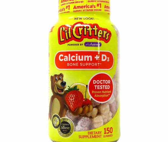 مكمل الكالسيوم LIL CRITTERS CALCIUM + D3