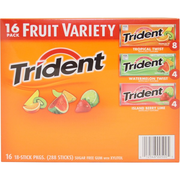 TRIDENT (FRUIT VARIETY) 20 PACK×14 PIECES علكة فاكهة