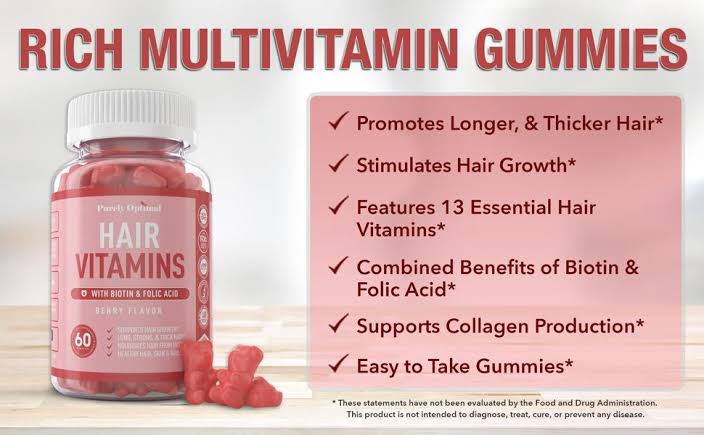 VITAMINS HAIR 60 GUMMIES لـ العناية بـ صحة الشعر