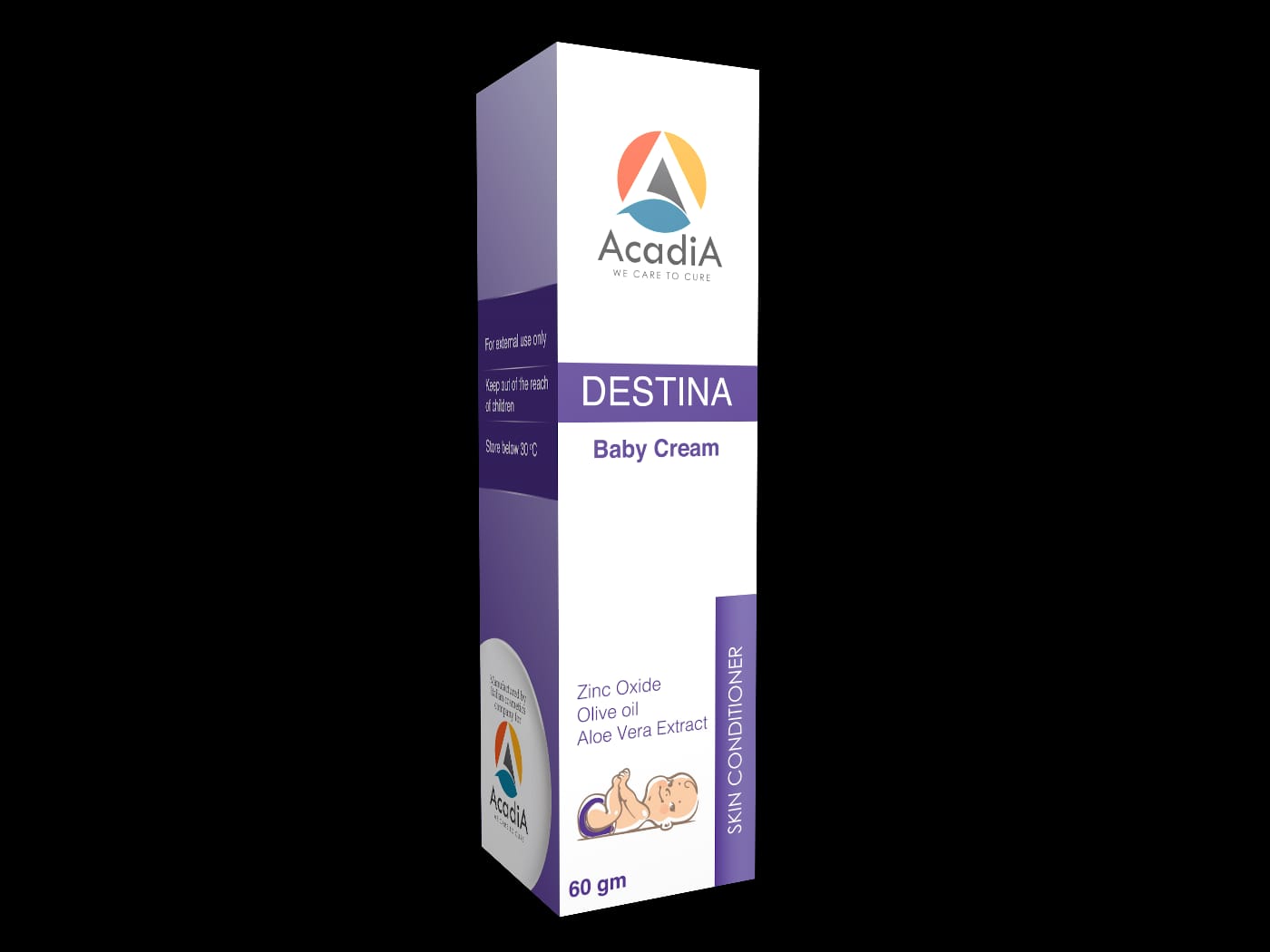 ACADIA DESTINA 60 GM BABY CREAM لعلاج التهاب الحفاضات عند الأطفال