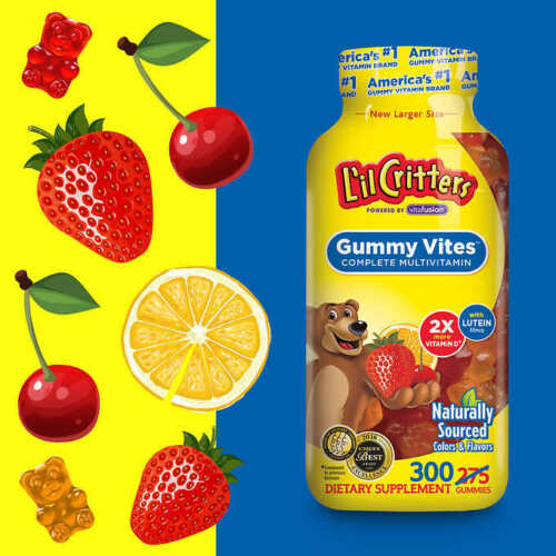 GUMMY VITES ( LIL CRITTERS ) 300 GUMMY BEARS مكمل غذائي لـ الأطفال