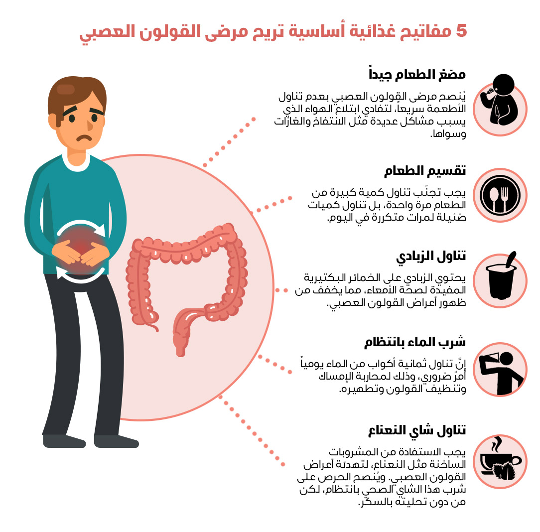 كيفية التعامل مع أعراض القولون العصبي