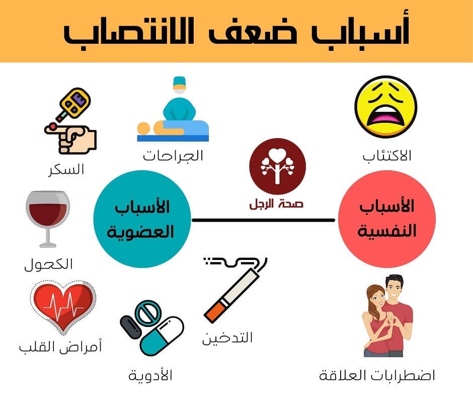 أسباب وأعراض العجز الجنسي وضعف الانتصاب وكيفية علاجها