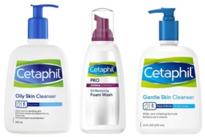 أنواع غسول سيتافيل Cetaphil منظف ومطهر لـ تنقية البشرة وإزالة الشوائب والعيوب والأتربة