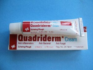 كريم كوادريدرم Quadriderm Cream مضاد حيوي موضعي لـ القضاء على الالتهابات الجلدية البكتيرية والتسلخات